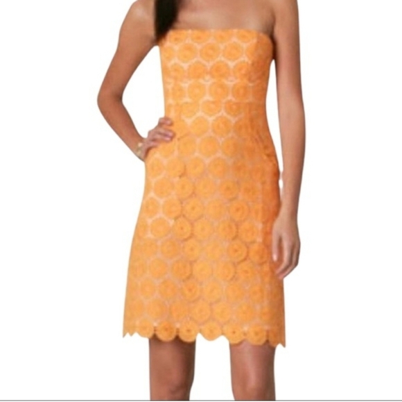 Shoshanna Dresses & Skirts - Shoshanna Orange Strapless Dress